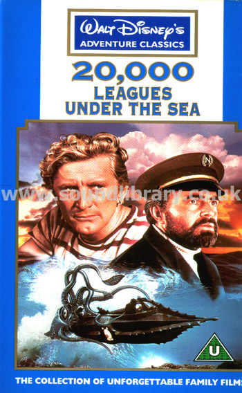 20,000 Leagues Under The Sea James Mason VHS PAL Video Front Inlay Sleeve