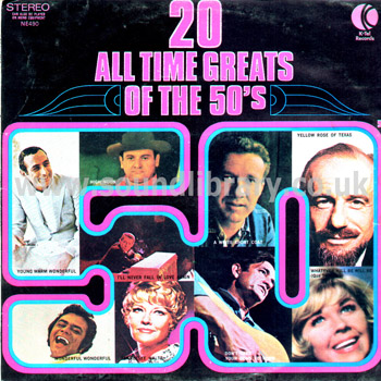 20 All Time Greats of The 50's UK Issue Stereo LP K-Tel NE 490 Front Sleeve Image
