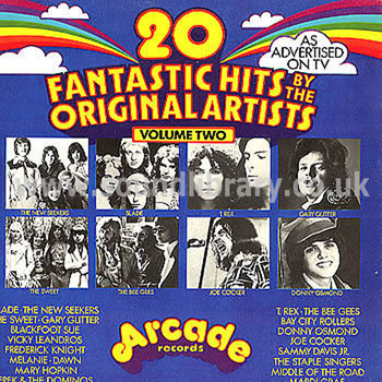 20 Fantastic Hits Volume 2 UK Issue LP Arcade 2891 002 Front Sleeve Image