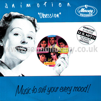 Animotion Obsession UK Issue 12" Polygram PH3412 Sleeve & Label Image