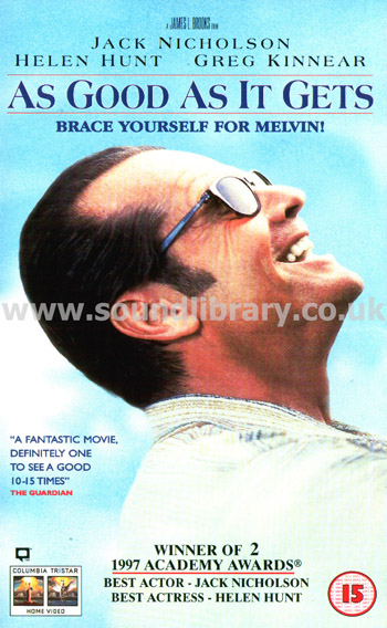As Good As It Gets Jack Nicholson VHS Video Columbia Tristar Home Video CVR 76461 Front Inlay Sleeve