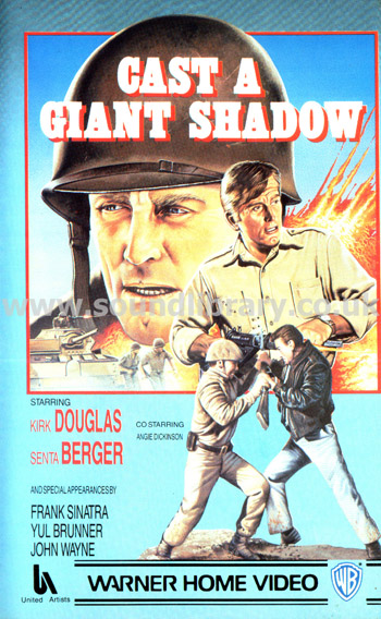 Cast A Giant Shadow Kirk Douglas VHS PAL Large Box Video Warner Home Video WEV 99664 Front Inlay Sleeve