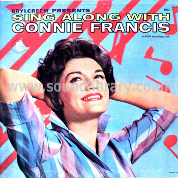 Coniie Francis Sing Along with Connie Francis USA LP Mati-Mor Superecords 8002 Front Sleeve Image