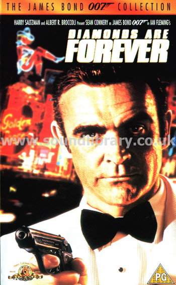 Diamonds Are Forever James Bond VHS PAL Video MGM Home Entertainment 16349S Front Inlay Sleeve