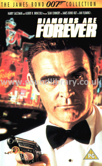 Diamonds Are Forever James Bond VHS PAL Video MGM/UA Home Video SO52732 Front Inlay Sleeve