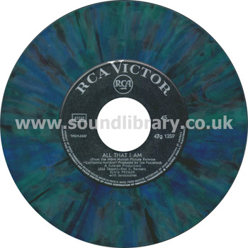 Elvis Presley All That I Am Greece Issue Coloured Vinyl 7" RCA Victor 47G1259 Record Image #1