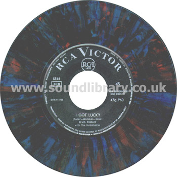 Elvis Presley I Got Lucky Greece Issue Coloured Vinyl 7" RCA Victor 47G960 Record Image #1
