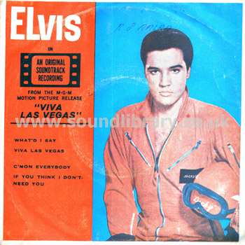 Elvis Presley Viva Las Vegas Thailand Issue 7" EP Front Sleeve Image