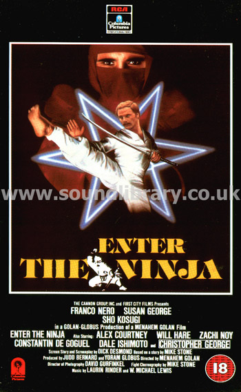 Enter The Ninja Franco Nero Susan George VHS Video RCA Columbia Pictures CVT 20109 Front Inlay Sleeve