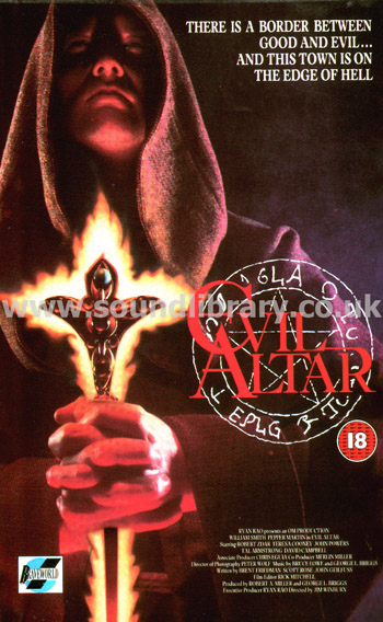 Evil Altar William Smith Promotional VHS PAL Video Braveworld BRVV 10002 Front Inlay Sleeve