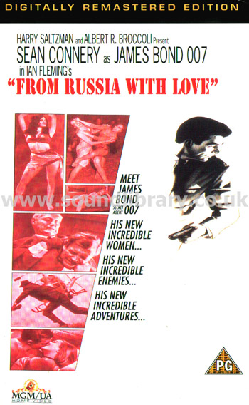 From Russia With Love James Bond VHS PAL Video MGM/UA Home Video PES 99209 Front Inlay Sleeve