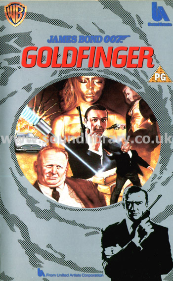 Goldfinger Sean Connery VHS Video Warner Home Video PEV 99205 Front Inlay Sleeve