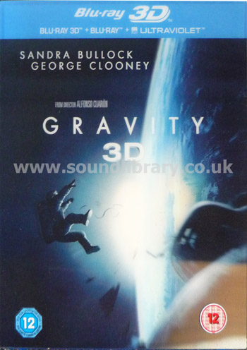 Gravity 3D George Clooney 3D Slip Cover Blu-Ray 3D Warner Home Video 5000176625 Front Slip Cover Image