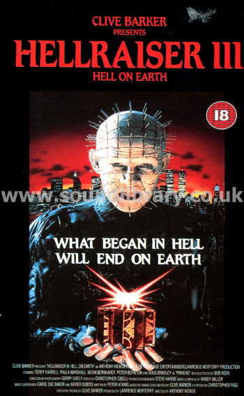 Hellraiser III Hell On Earth Terry Farrell Clive Barker VHS Video Cinema Club CC 7202 Front Inlay Sleeve
