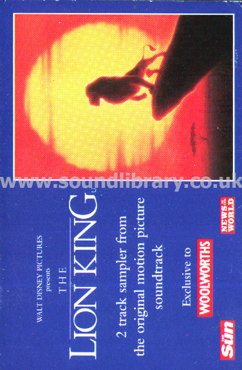 The Lion King Motion Picture Soundtrack Sampler MC Single Phonogram DSP 3 Cardboard Slip Cover