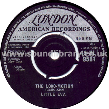 Little Eva The Loco-Motion UK Issue 7" Single London American Recordings 45-HL 9581 Label Image
