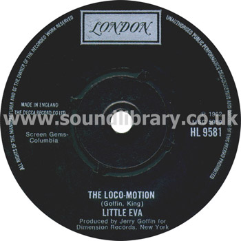 Little Eva The Loco-Motion UK Issue Spindle Centre 7" Label Image