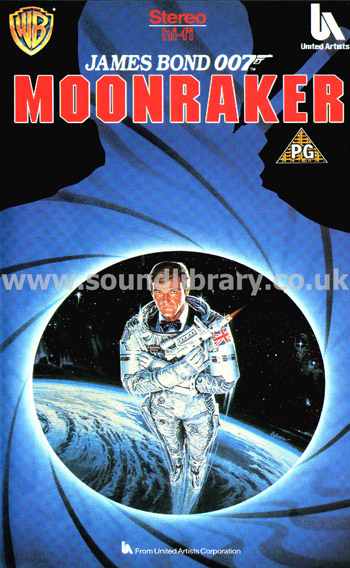 Moonraker Roger Moore VHS Video Warner Home Video PES 99200 Front Inlay Sleeve