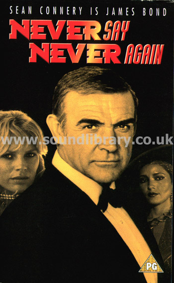 Never Say Never Again James Bond VHS PAL Video Warner Home Video S011337 Front Inlay Sleeve