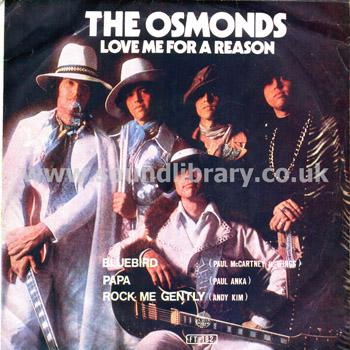 The Osmonds Love Me For A Reason Thailand Issue Stereo 7" EP Front Sleeve Image