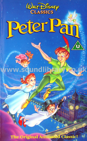 Peter Pan Bobby Driscoll UK VHS PAL Video Buena Vista Home Video D202452 Front Inlay Sleeve