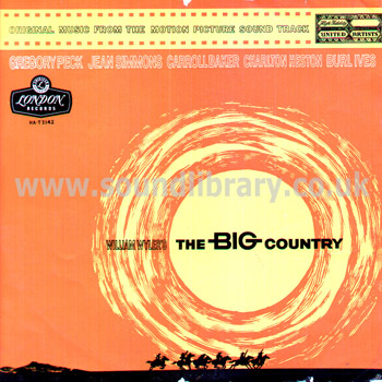 The Big Country Jerome Moross Original Sound Track UK Issue LP London HA-T 2142 Front Sleeve Image