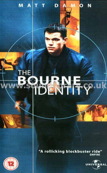 The Bourne Identity Matt Damon VHS PAL Video Universal 907 2672 Front Inlay Sleeve