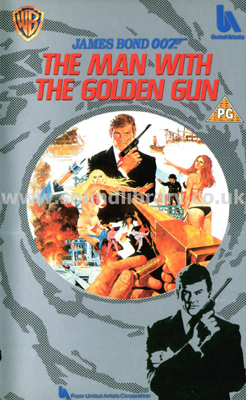 The Man With The Golden Gun James Bond VHS PAL Video Warner Home Video PEV 99204 Front Inlay Sleeve