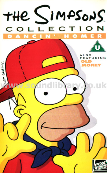 The Simpsons Dancin' Homer Old Money VHS PAL Video Fox Video 8559 Front Inlay Sleeve