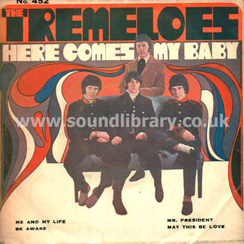 The Tremeloes Hit Parade Vol X Thailand Issue Coloured Vinyl 7" EP TK Records TK-452 Front Sleeve Image