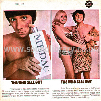 The Who Who Sell Out Thailand Issue Stereo LP Tong Sheng MXL-1219 Front Sleeve Image