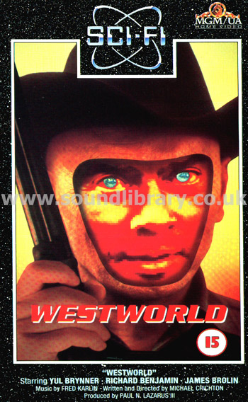 Westworld Yul Brynner Michael Crichton VHS Video MGM/UA Home Video SMV 10097 Front Inlay Sleeve