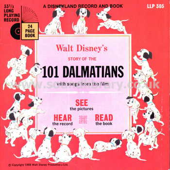 Jean Aubrey 101 Dalmatians UK Issue 7" EP Disneyland LLP 305 Front Sleeve Image
