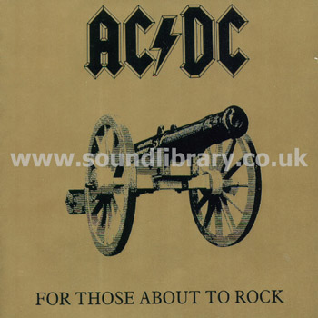 AC/DC For Those About To Rock UK Issue CD EMI 4770902 Front Inlay Image