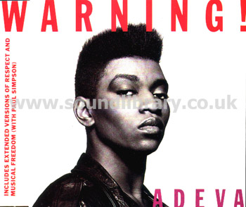 Adeva (With Paul Simpson) Warning! UK Issue  CDS Cooltempo COOLCD 185 Front Inlay Image