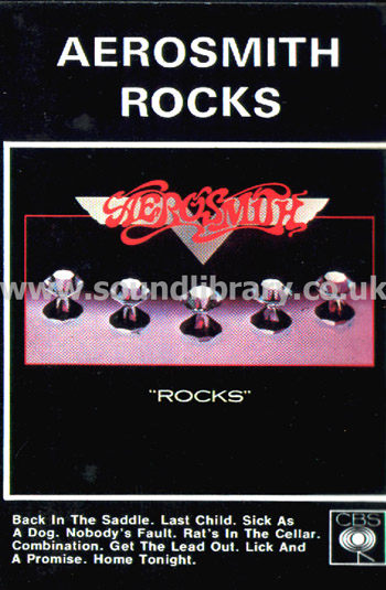 Aerosmith Rocks UK Issue 9 Track Stereo MC CBS 40-81379 Front Inlay Card