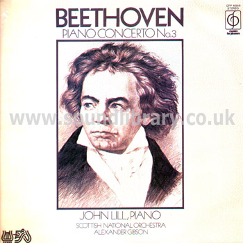 John Lill Alexander Gibson Beethoven Piano Concerto No. 3 UK Stereo LP CFP 40259 Front Sleeve Image