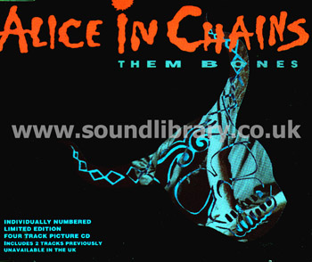 Alice In Chains Them Bones UK Issue Limited Edition Numbered CDS Columbia 6590902 Front Inlay Image