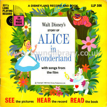 Katie Boyle Alice In Wonderland UK Issue G/F Sleeve 7" EP Disneyland LLP 306 Front Sleeve Image