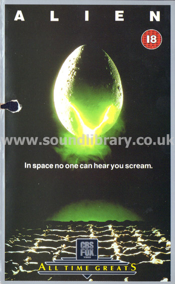 Alien Sigourney John Hurt Weaver UK VHS PAL Video CBS Fox Video 1090 Front Inlay Image