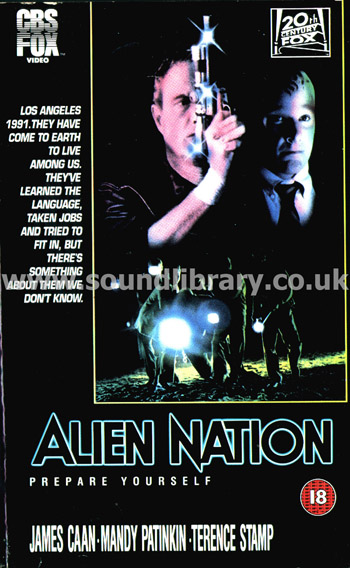 Alien Nation James Caan VHS Video CBS Fox Video 1585 Front Inlay Sleeve