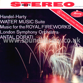 Antal Dorati Handel Water Music USA Stereo LP Mercury (Living Presence) SR 90158 Front Sleeve Image