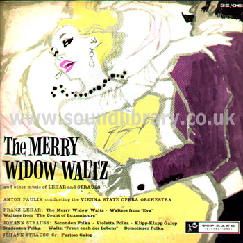 Anton Paulik The Merry Widow Waltz UK Issue LP Top Rank International 35/062 Front Sleeve Image