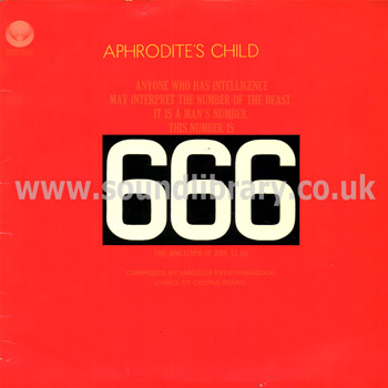 Aphrodite's Child 666 UK Issue 2LP G/F Sleeve Vertigo 6673001 Front Sleeve Image