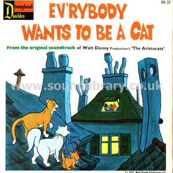 Ev'rybody Wants To Be A Cat It's A Small World  7" Disneyland Doubles DD 22 Front Sleeve Image