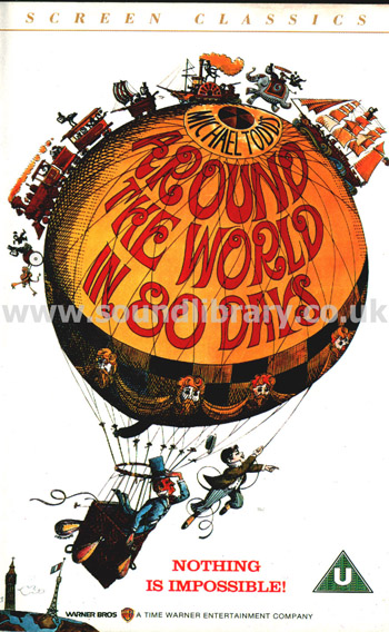Around The World In 80 Days David Niven VHS Video Warner Home Video S011321 Front Inlay Sleeve