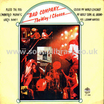 Bad Company Manfred Mann's Earth Band Johnny Winter Thailand Stereo 7" EP FT. 213 Front Sleeve Image