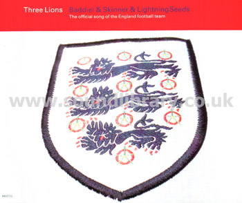 Three Lions Baddiel & Skinner & Lightning Seeds UK Issue CDS Epic 663273 2 Front Inlay Image