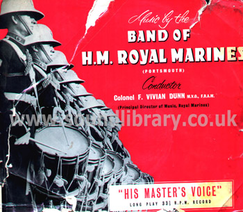 Music By The Band Of H.M. Royal Marines Colonel F. Vivian Dunn UK LP HMV CLP 1016 Front Sleeve Image