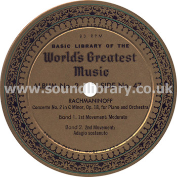 Basic Library of The Worlds Greatest Music Album No. 2 Label Image Side 2